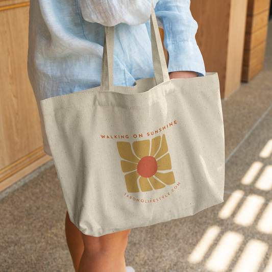 Canvas_Tote_-_Walking_on_Sunshine_CottonTote_L_WomanDigging_Mockup.png