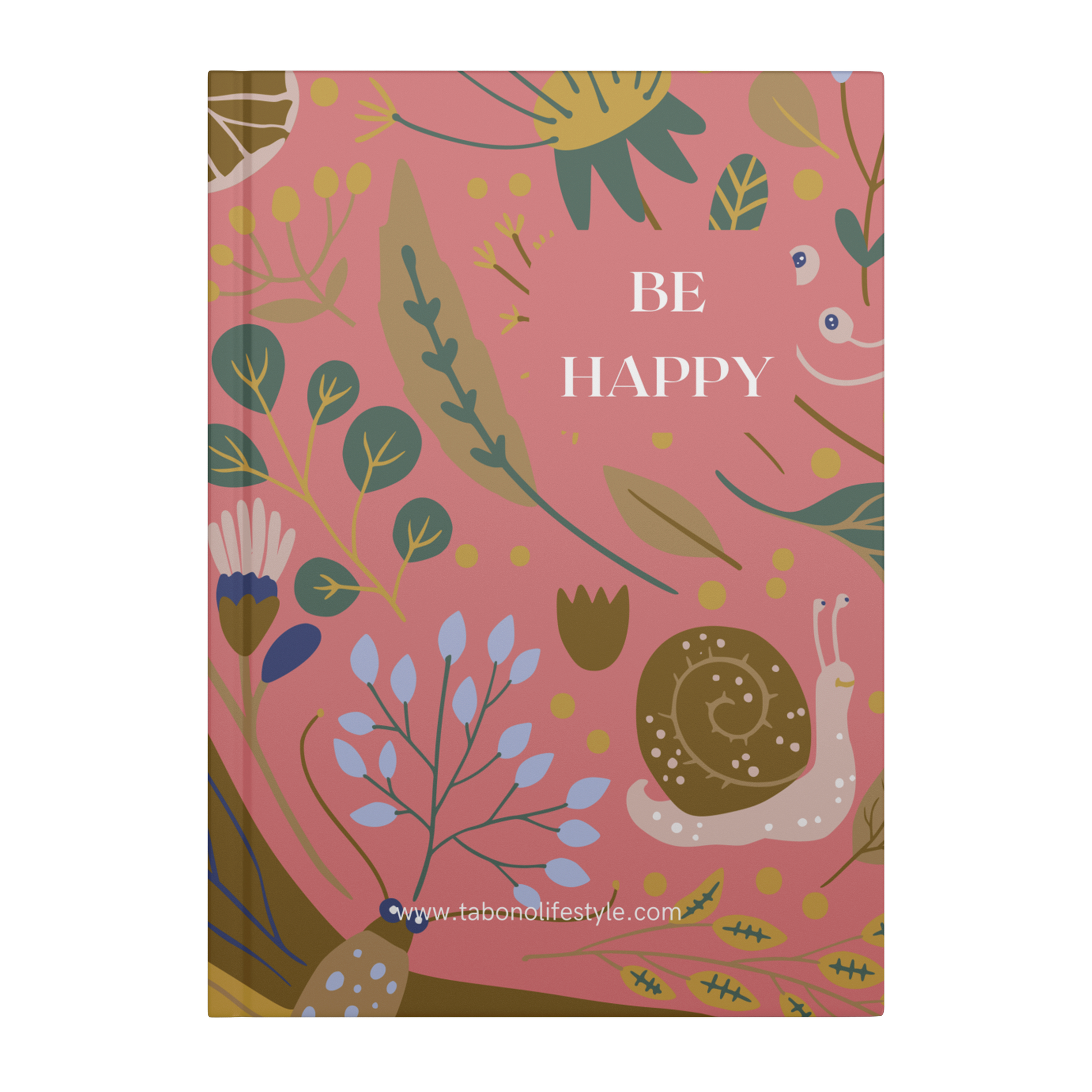 Hardcover_Journal_-_Be_Happy_-_Pink_Cover_Front_Mockup.png