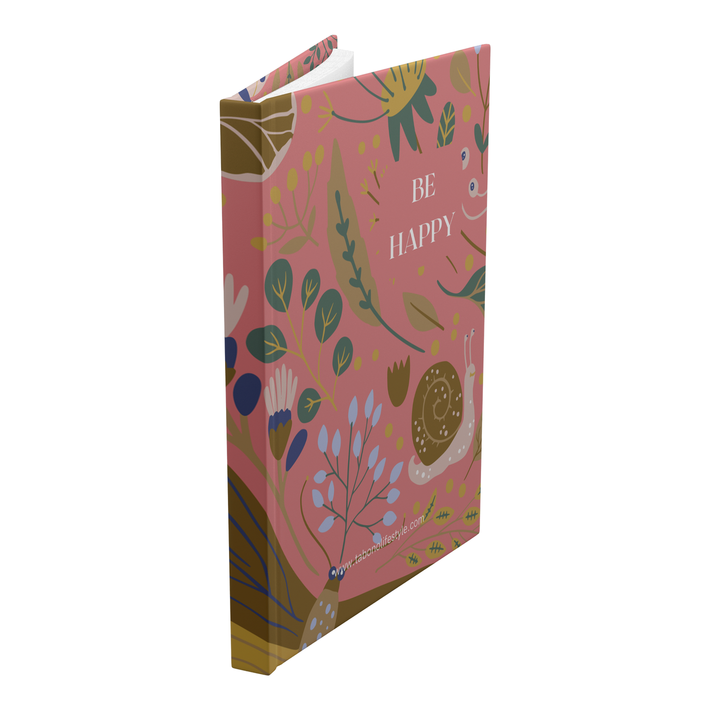Hardcover_Journal_-_Be_Happy_-_Pink_Standing_Angle_Mockup.png
