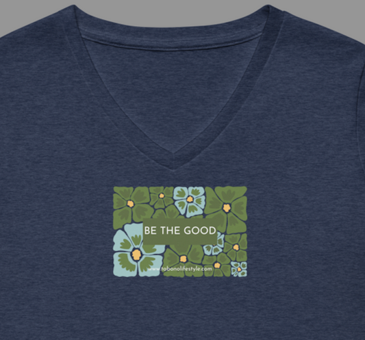 Women's Relaxed V-Neck Tee Shirt - Be the Good